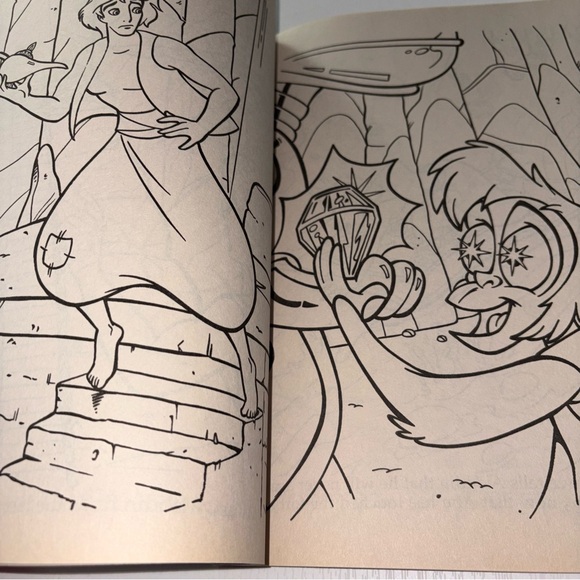 1992 Walt Disney Aladdin Coloring book Vintage - Picture 6 of 6